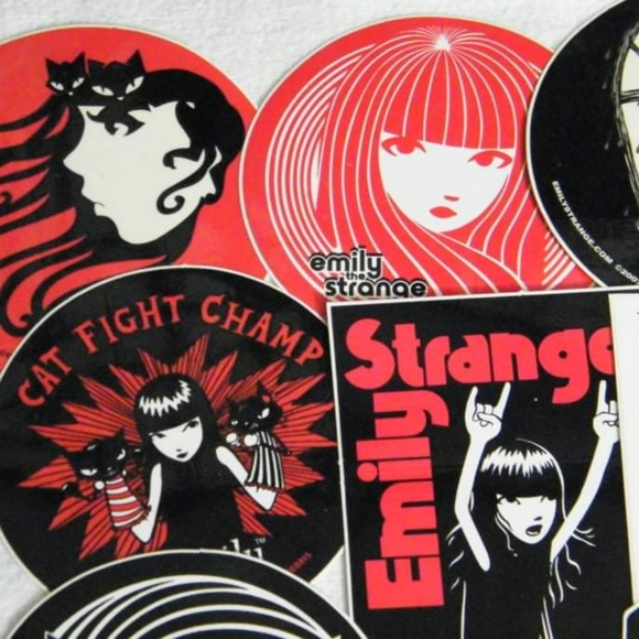 Emily The Strange Stickers COLLECTOR'S Lot Of 12 Stickers - Picture 2 of 5